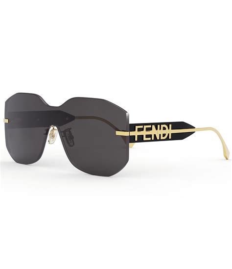 fendi 99mm shield aviator sunglasses|Fendi Sunglasses for Women .